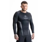 Gray long sleeve rashguard with DBX Bushido logo