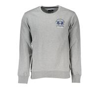 Gray Long Sleeve Sweatshirt with Embroidered Logo - male - La Martina - Sweatshirts - Gray - 2XL - Sweatshirts & Hoodies 2XL