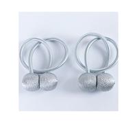 (Gray) Magnetic Buckle Straps Clips Home Rope Tiebacks 2Pcs Tie Backs Curtain Holdbacks