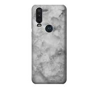 Gray Marble Texture Case Cover For Motorola One Action (Moto P40 Power)