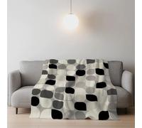 Gray Minimalist Modern Artistic Geometric Throw Blanket Super Soft Warm Travel Blankets For children teenagers adults and the elderly Double (150 x 200 CM)