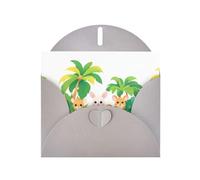 Gray MJHKXLJ A happy paradise for small animals Prints Pearlized Greeting Card - Envelope Included - Perfect for Christmas, Birthdays, Valentines, Weddings, and More