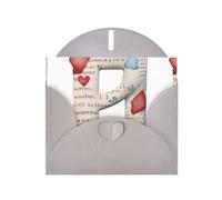 Gray MJHKXLJ I love you letter print Prints Pearlized Greeting Card - Envelope Included - Perfect for Christmas, Birthdays, Valentines, Weddings, and More