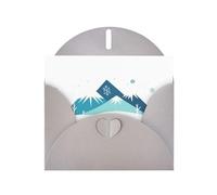 Gray MJHKXLJ Iceberg with heavy snow Prints Pearlized Greeting Card - Envelope Included - Perfect for Christmas, Birthdays, Valentines, Weddings, and More