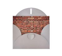 Gray MJHKXLJ Industrial Brick Wall Background Prints Pearlized Greeting Card - Envelope Included - Perfect for Christmas, Birthdays, Valentines, Weddings, and More