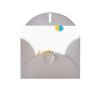 Gray MJHKXLJ Little golden retriever chasing balloons Prints Pearlized Greeting Card - Envelope Included - Perfect for Christmas, Birthdays, Valentines, Weddings, and More