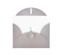Gray MJHKXLJ Little gray rabbit playing the flute Prints Pearlized Greeting Card - Envelope Included - Perfect for Christmas, Birthdays, Valentines, Weddings, and More