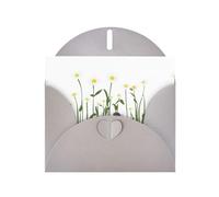 Gray MJHKXLJ Little mouse looking up at daisies Prints Pearlized Greeting Card - Envelope Included - Perfect for Christmas, Birthdays, Valentines, Weddings, and More