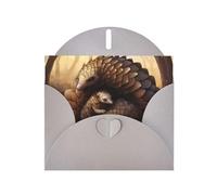 Gray MJHKXLJ pangolin parenting print Prints Pearlized Greeting Card - Envelope Included - Perfect for Christmas, Birthdays, Valentines, Weddings, and More