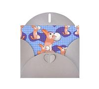 Gray MJHKXLJ rabbit holding the ball Prints Pearlized Greeting Card - Envelope Included - Perfect for Christmas, Birthdays, Valentines, Weddings, and More