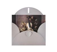 Gray MJHKXLJ Violin on a branch Prints Pearlized Greeting Card - Envelope Included - Perfect for Christmas, Birthdays, Valentines, Weddings, and More