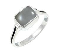 Gray Moonstone Men & Women Silver Plated Ring Jewelry C1159BQ_11_(N)