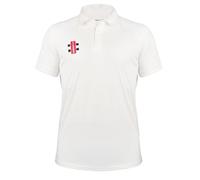 Gray-Nicolls Pro Performance V3 Short Sleeve Shirt (UK, Alpha, S, Regular, Regular, Ivory)