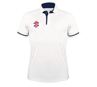 Gray-Nicolls Pro Performance V3 Short Sleeve Shirt (UK, Alpha, S, Regular, Regular, Navy Trim)