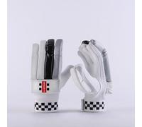 GRAY NICOLLS Thunder Junior Batting Gloves - WHITE/BLACK/SILVER - NEW FOR 2023 (XSJ/RH)