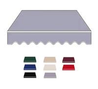 Gray ning Fabric with Valance (N) - Replacement Canvas for Patio nings UV Protect Sune for Balcony - 20x16ft (600x500cm)