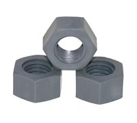 Gray Nylon Plastic Hex Nuts DIN934 Metric Assortment Kit M5 M6 M8 M10 M12 M14 M16 M18 M20 Hexagon Fastener Nuts for Bolts Screws Industrial Hardware Repair Assortment (10,M18)