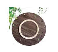 Gray Oak Wooden10-inch (25cm) Round Rotating Tray Solid Wood Turntable for Dining Table Small Serving Platter Perfect for Home & Kitchen Use