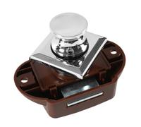(Gray, One size) RVsAccessories Pull Handle Latch Caravans For Furniture Drawer Latch Cabinet MotorhomeBoat Door Push Lock Button Keyless Chrome
