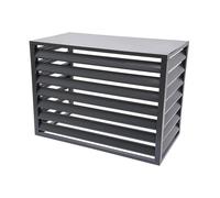 Gray Outdoor Air Conditioner & Trash Bin 110×60×80 cmWeatherResistant AntiTheft Protection Perfect for Gardens & Balconies Durable Design