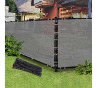 Gray Outdoor Privacy Screen Fence & Mesh Shade Net Cover, 4FT X 50FT - Enhances Privacy for Fencing & Chain Link, Ideal for Garden and Backyard