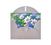 Gray Pearlescent Paper Holiday Cards 4"x6" MSRHIUEF Blooming Flowers Printing Greeting Cards for Christmas, Birthday, Wedding Anniversary & Party Invitations