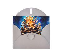 Gray Pearlescent Paper Holiday Cards 4"x6" YYHHAOFA Abstract pine cones Pattern Greeting Cards for Christmas, Birthday, Wedding Anniversary & Party Invitations