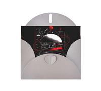 Gray Pearlescent Paper Holiday Cards 4"x6" YYHHAOFA An arrow through the heart Pattern Greeting Cards for Christmas, Birthday, Wedding Anniversary & Party Invitations