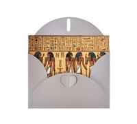 Gray Pearlescent Paper Holiday Cards 4"x6" YYHHAOFA Ancient Egyptian Hieroglyph Pattern Greeting Cards for Christmas, Birthday, Wedding Anniversary & Party Invitations