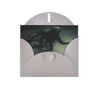 Gray Pearlescent Paper Holiday Cards 4"x6" YYHHAOFA Demon on the Ocean Pattern Greeting Cards for Christmas, Birthday, Wedding Anniversary & Party Invitations