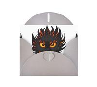 Gray Pearlescent Paper Holiday Cards 4"x6" YYHHAOFA Flaming monster Pattern Greeting Cards for Christmas, Birthday, Wedding Anniversary & Party Invitations