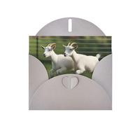 Gray Pearlescent Paper Holiday Cards 4"x6" YYHHAOFA Goat Frolic Pattern Greeting Cards for Christmas, Birthday, Wedding Anniversary & Party Invitations