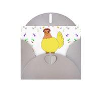 Gray Pearlescent Paper Holiday Cards 4"x6" YYHHAOFA singing hen Pattern Greeting Cards for Christmas, Birthday, Wedding Anniversary & Party Invitations