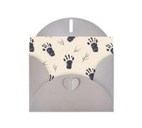 Gray Pearlescent Paper Holiday Cards 4"x6" YYHHAOFA The beauty of small footprints Pattern Greeting Cards for Christmas, Birthday, Wedding Anniversary & Party Invitations