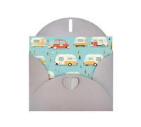 Gray Pearlescent Paper Holiday Cards 4"x6" YYHHAOFA you make me happy camper trailer Pattern Greeting Cards for Christmas, Birthday, Wedding Anniversary & Party Invitations