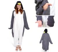 (Gray Penguin, L) Dalmatian cartoon one-piece pajamas cute animal thick couple home clothes autumn and winter