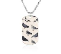 Gray Pigeons Pattern Novelty Pendants Necklaces