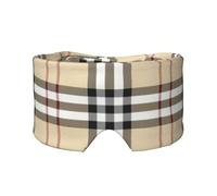 Gray Plaid Lines Print Sleep Eye and Ear Muffs Mask - Adjustable Yoga Travel Headband, Keep Warm Shading Comfortable Aid