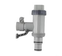 Gray Plastic Plunger Valve For Above Ground Swimming Pool Hose Adapter Kit With Quick Water Stop Function And Leak Proof Design For Easy Filter Changes On 1.25 Inch Or 1.5 Inch Hoses In Garden Yard