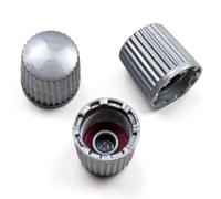 Gray Plastic Tire Valve Stem Cap for Porsche TPMS Replacement Service Kit Genuine Tire Valve Air Dust Stem Cover Wheel TPMS Aluminum Tire Valves (Pack of 8)