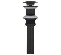Gray Pop Up Drain Bathroom Sink Vessel Vanity Brushed Gold Solid Brass Assembly Replacement Kits Stopper, Flip Top, Overflow(Black without)