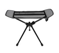 Gray Portable Folding Foot Rest for Recliners, Freestanding Foot Rest with Curved Mesh Surface, Lightweight Aluminum Tripod Frame, 17.7 x 15.7 in / 45 x 40 cm, 15.7 in / 40 cm Height, for Outdoor