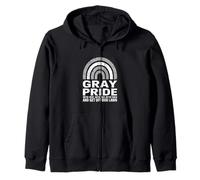 Gray Pride Wir Sind Hier müde Lawn Zip Hoodie