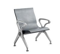 Gray Reception ChairsComfortable Office Waiting Room Chairs with Backrest & Armrests PU Seat Cushion Easy Assembly Perfect for Hospital Airport Bank & Lobby