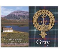 Gray Scottish Clan Souvenir Metallic Picture Fridge Magnet, Scottish Gift