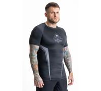 Gray short sleeve rashguard with DBX Bushido logo