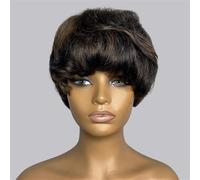 Gray Short Wavy Wigs Human Hair For Women Glueless Full Machine Made Wigs Short Layered Hair Silver Gray9