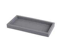 Gray Silicone Organizer Tray 20x10x1.8cm Decorative Storage Organizer Plate Vanity Tray For Bathroom/Sink/Hotel/Home