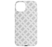 Gray Silver Geometric Diagonal Row Stripes Lines Pattern Case for iPhone 15 Plus