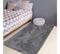 Gray Small Rug for Bedroom, 2'X3', Soft Chair Mat, Fluffy Bedside Carpet, Shaggy Door Mat for Entryway, Furry Kids Room Decor, Fuzzy Plush Rectangle, Grey Cute Baby Room